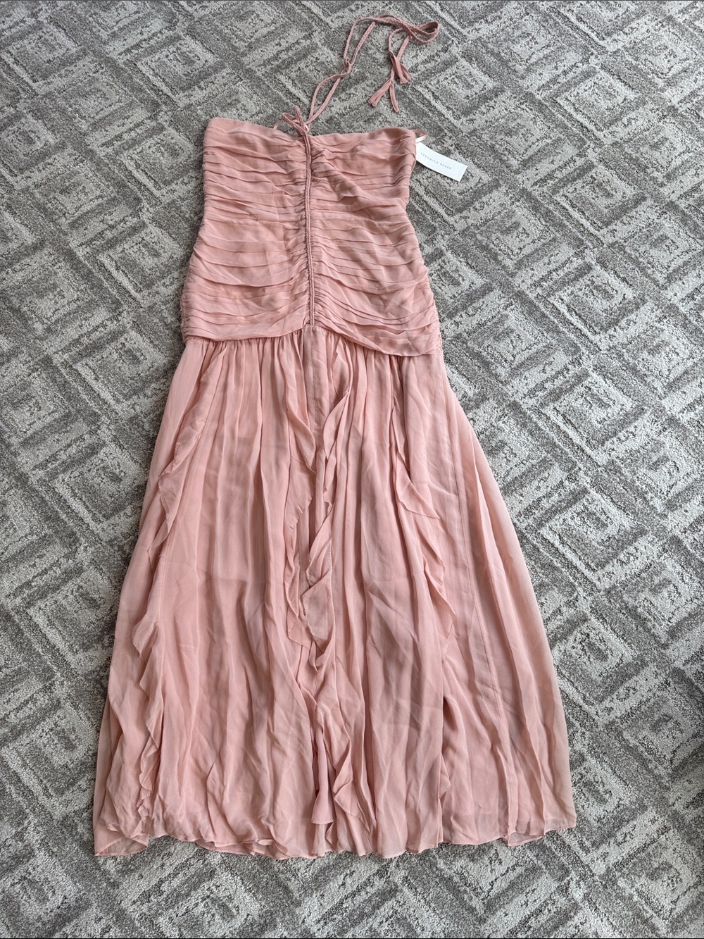 Veronica Beard Silk Ballet Pink Lucine Maxi Dress